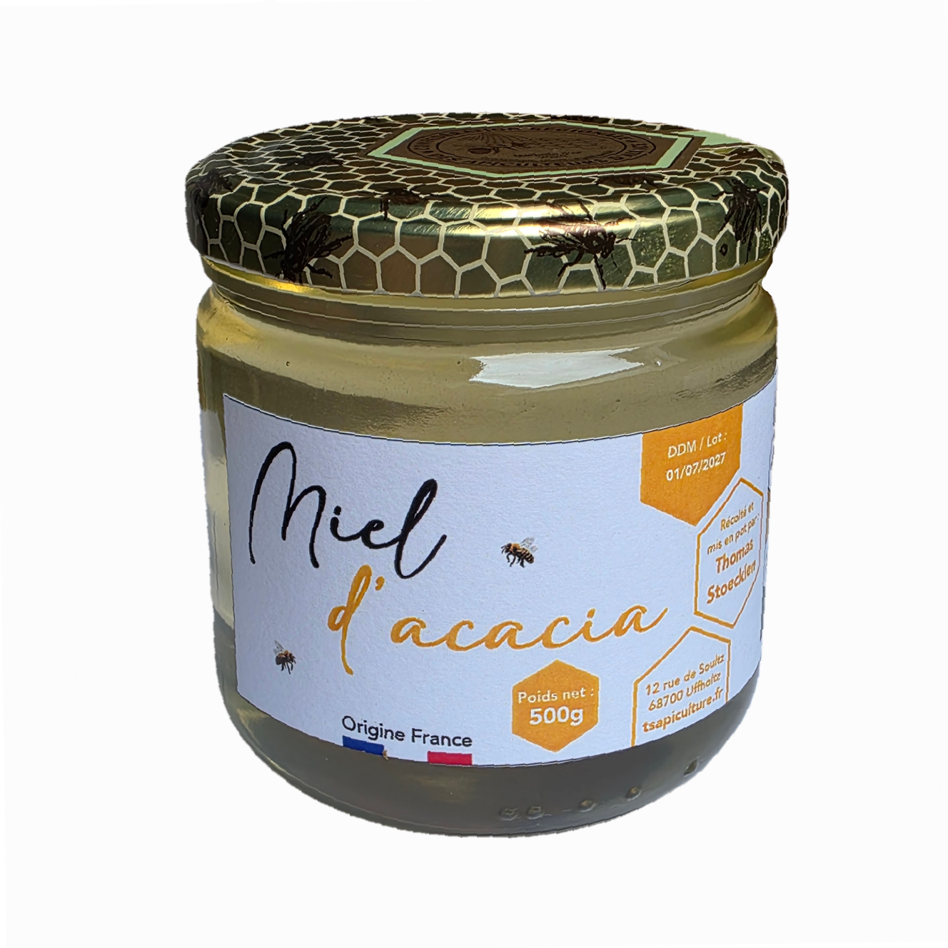 Miel d'acacia - pot 500g - Médaille d'Or