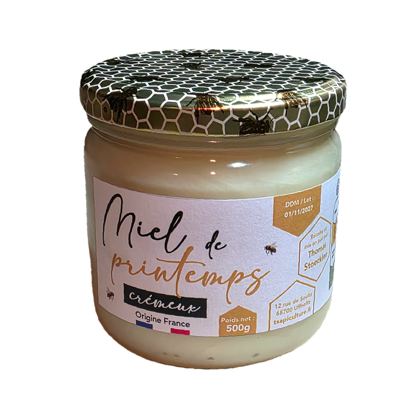 Miel de printemps crémeux - pot 500g
